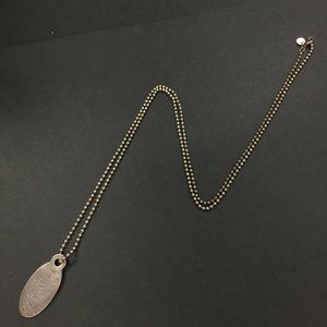TIFFANY&CO. Silver 925 Please Return to Tag Pendant Necklace /UT2701